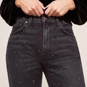 nwt Reformation Harley studded black jean